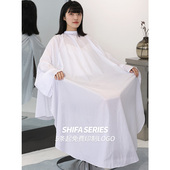 网红专业高档潮围布发廊专用理发围布带袖 不沾发美发店剪发薄围裙