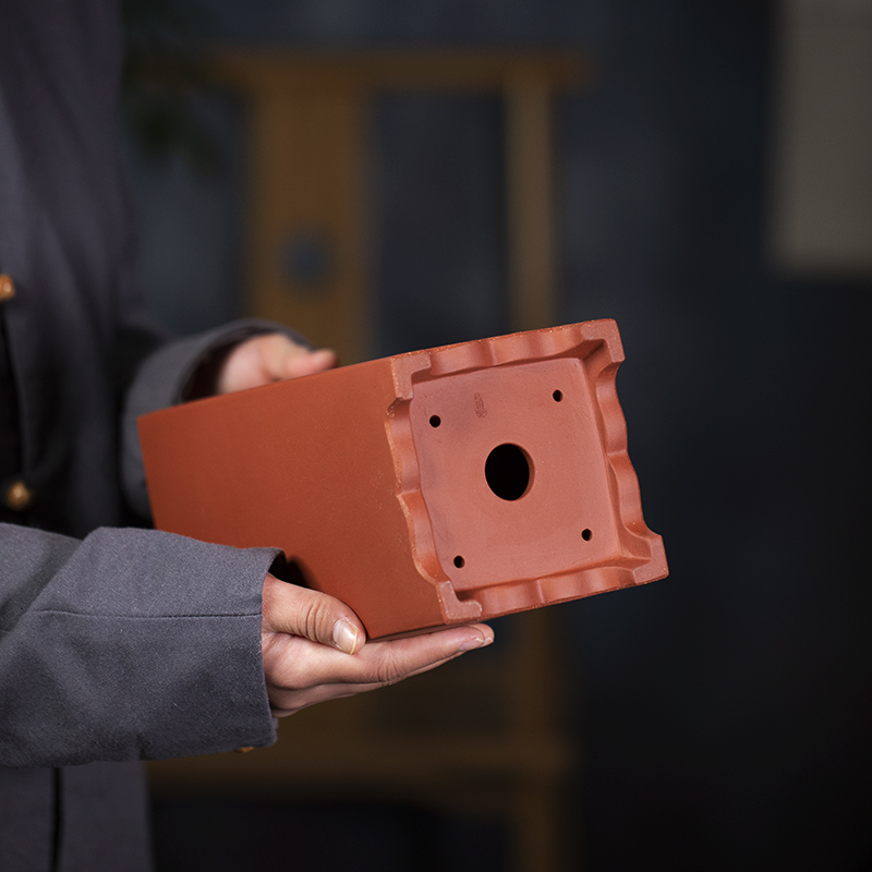 尚扣紫砂 匠人手工花盆家庭绿植花卉 悬崖桩盆景多肉桌面古典花器