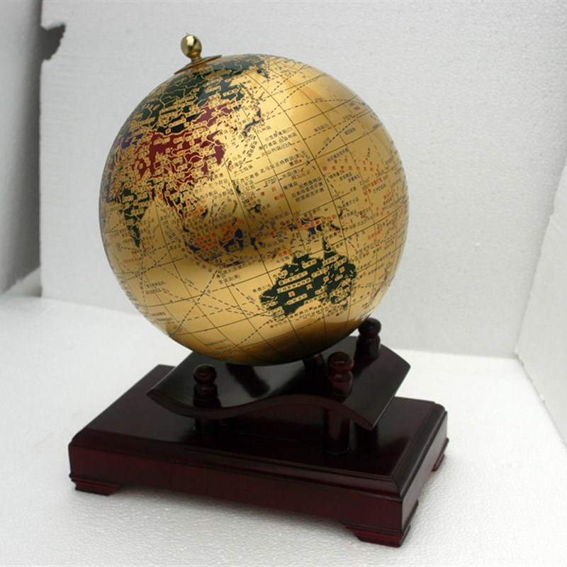 铜地球仪办公室会议室书房桌面学校大厅落地摆件商务文化工艺礼品