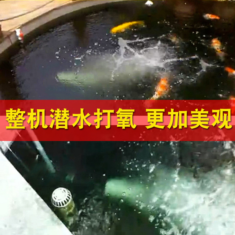 大型鱼塘鱼池推水造浪泵大功率增氧机充氧机潜水泵曝气机涌浪水炮
