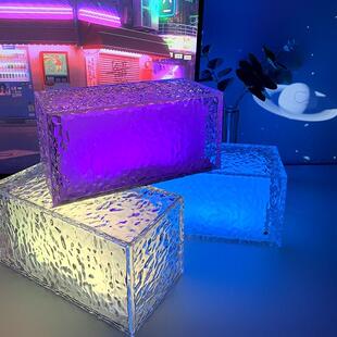 【非礼也】夏日清凉发光冰块氛围灯 网红电竞酒吧装饰气氛台灯
