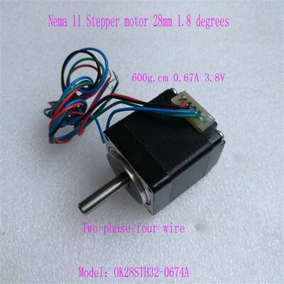 Nema 11 Stepper Motor 1.8 28mm 0.67A 6Ncm OK28STH32-0674A