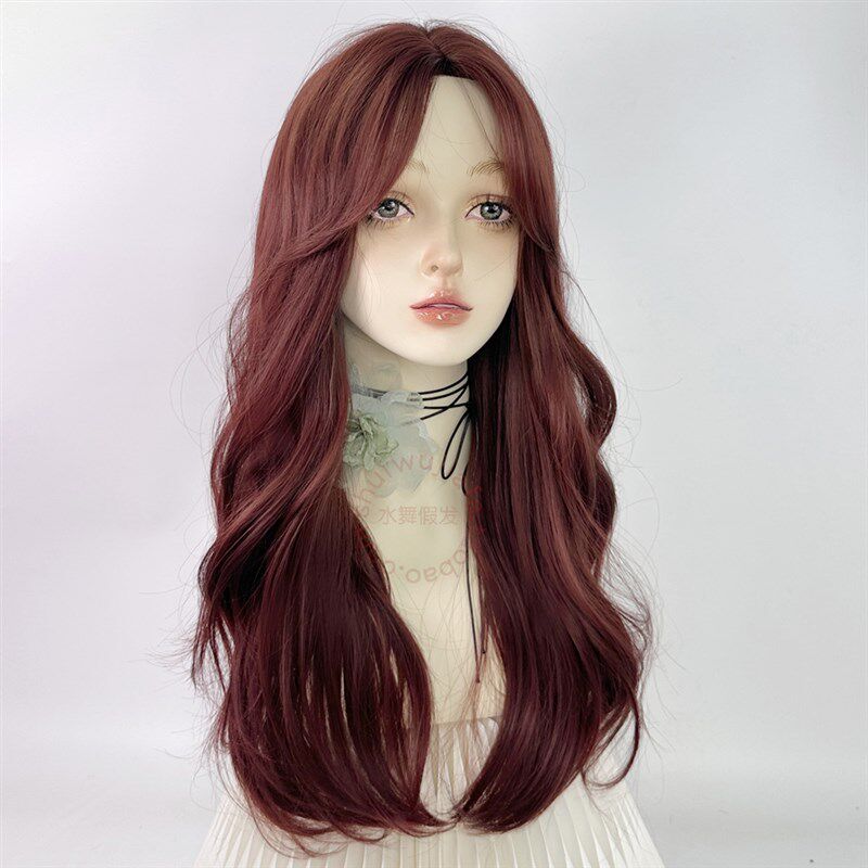 红色假发女全头套中分长卷发大波浪万用cos日常lolita整顶酒红色,美发护发/假发,日常整顶假发,淘宝优惠券,粉丝福利购,淘宝优惠卷