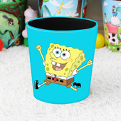 无盖可防水可爱少女垃圾桶卧室创意家用客厅卫生间大号皮革收纳桶