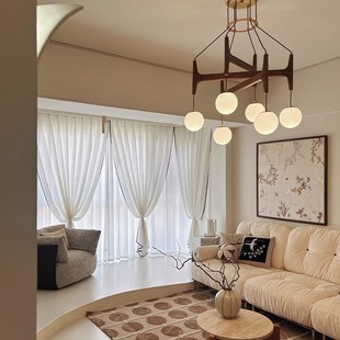 魔豆灯具 楼loft楼梯灯复古中古风美式 法式 客厅灯吊灯主灯挑高复式