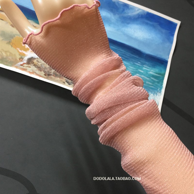透气防晒手臂套 无手指洞 护手臂 开车手套 不闷热透气 肤色黑色