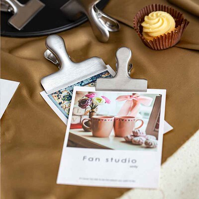 家用厨房密封夹强力大号封口夹照片夹子不锈钢小号袋口夹厨房密封