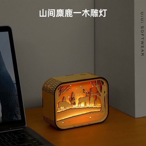国潮文创纸雕灯创意礼品3d立体光影卧室礼物小夜灯旅游纪念品摆件