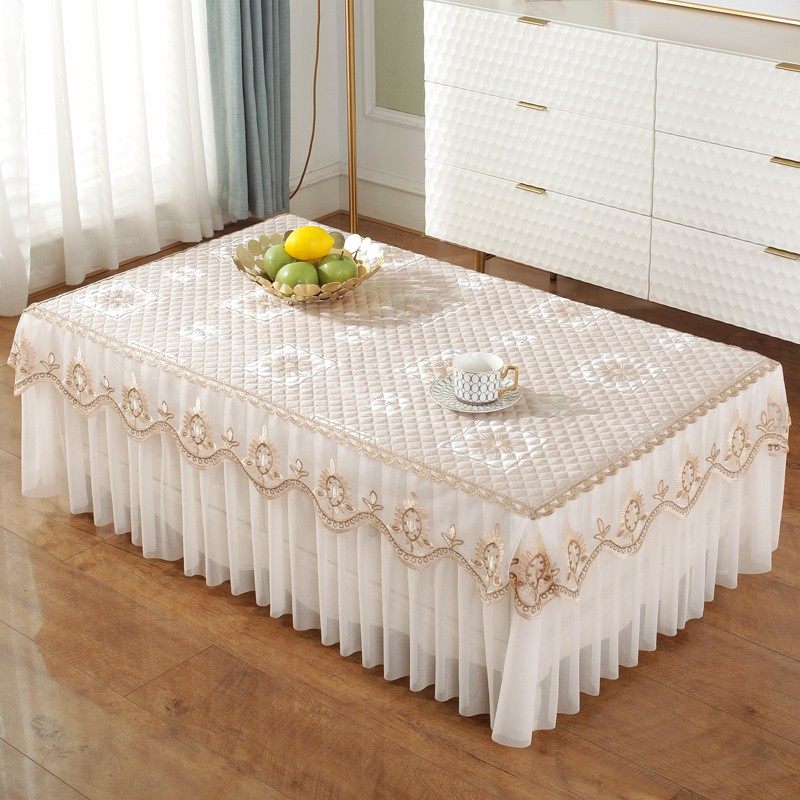 防滑茶几套罩客厅桌布餐桌垫长方形电视柜盖布床头柜盖巾蕾丝布艺,居家布艺,桌布,淘宝优惠券,粉丝福利购,淘宝优惠卷