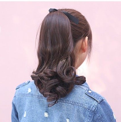 高温丝绑带式马尾假发包邮接发片系带梨花卷马尾自然逼真马尾假发,美发护发/假发,马尾,淘宝优惠券,粉丝福利购,淘宝优惠卷