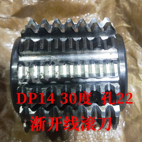 渐开线滚刀 DP14 压力角30度 内孔22 河冶高速钢6542