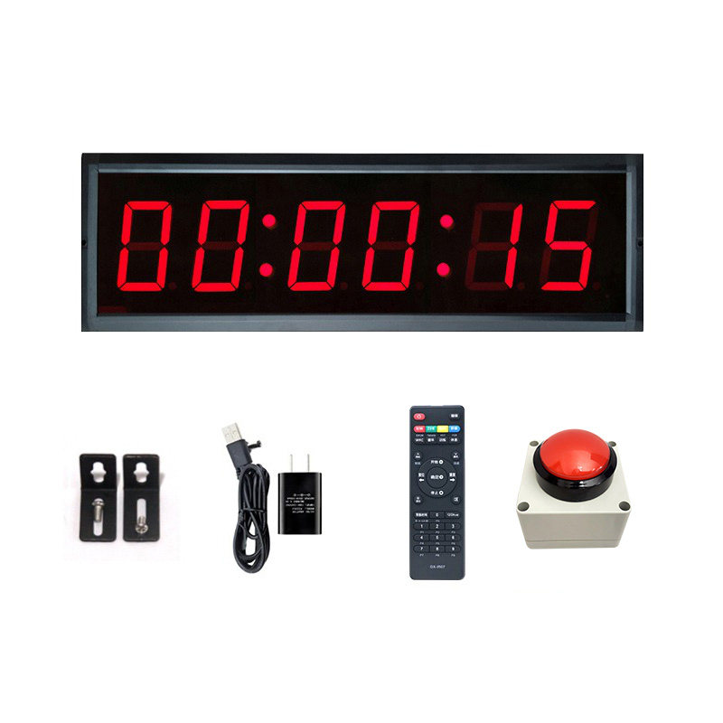 led按压计时器多功能篮球比赛攀岩马拉松秒表手拍按钮电子钟 赣鑫