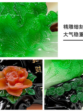 新中式牡丹花百财白菜家里客厅电视柜酒柜家居饰品工艺品摆件摆设