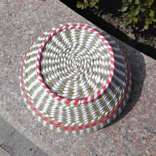 纯手工草编家居艺术品馒头筐果盘礼品盒收纳篮桌面整理盒储物筐