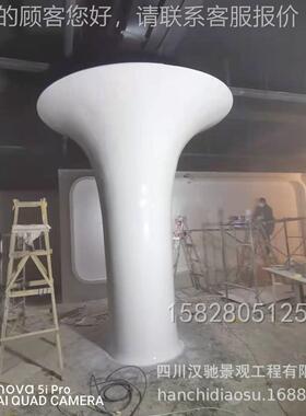 大件璃41892钢白色方柱圆柱工艺品摆件 装柱子玻摆钢饰材玻质件