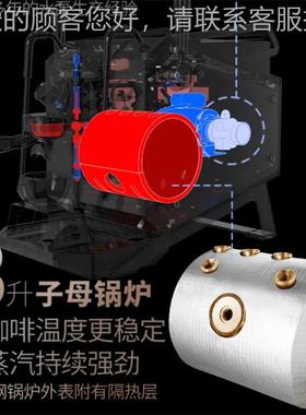 商用半自动意式咖啡机LZC半旋转泵E61变压拨杆意式自动擎天柱啡咖