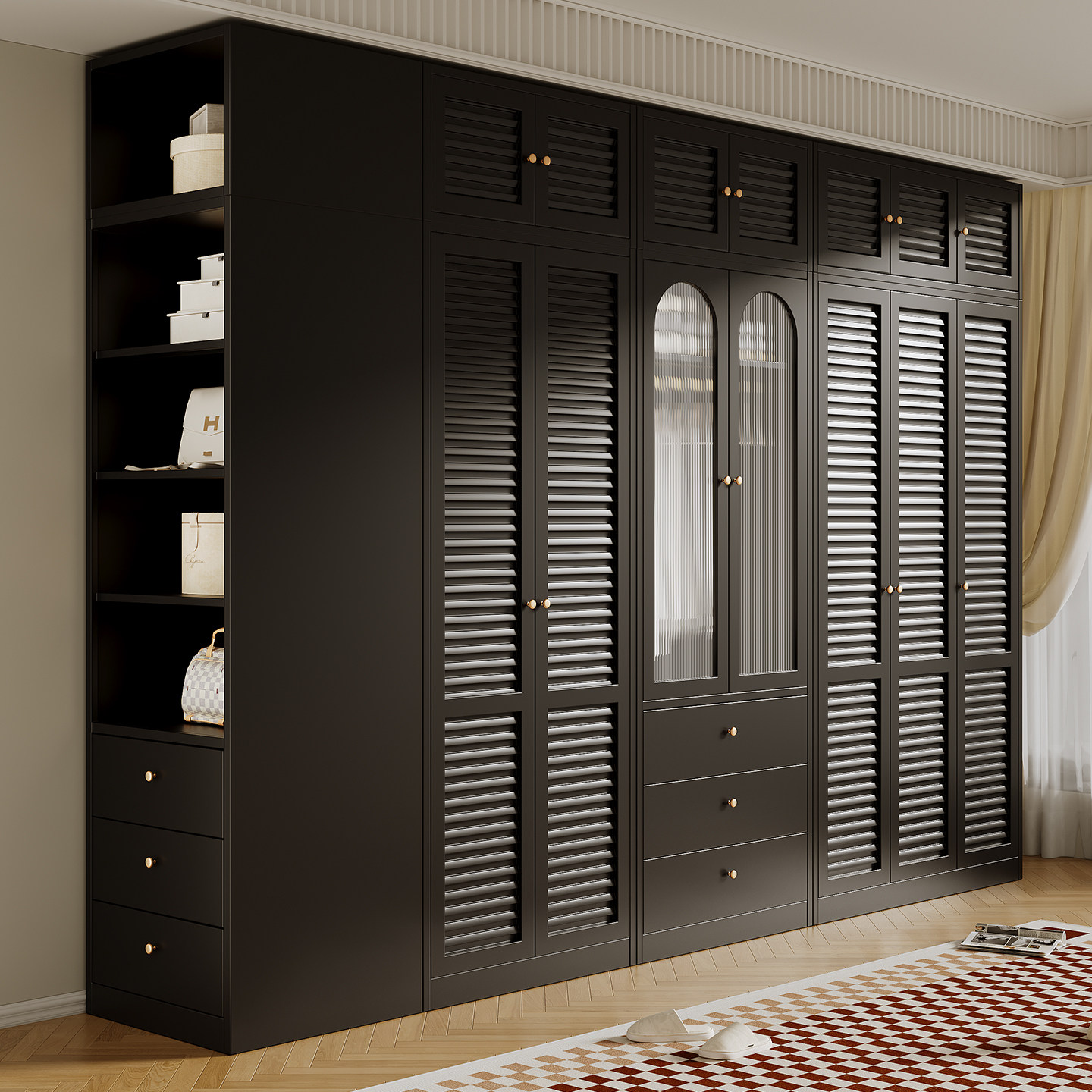 钢制衣柜卧室对开门收纳柜美式复古风组合衣橱出租房无甲醛储物柜,住宅家具,自由组合衣柜,淘宝优惠券,粉丝福利购,淘宝优惠卷