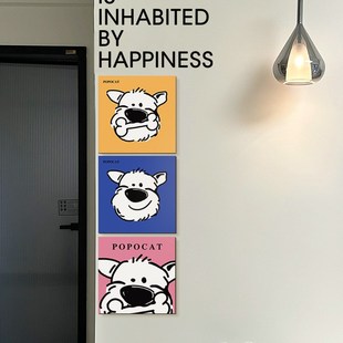 多巴胺线条卧室床头挂画in风装 饰画儿童房桌面摆画