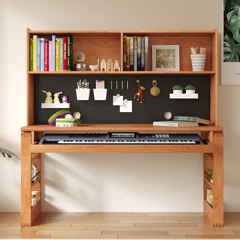 实木钢琴桌工作台录音棚音乐工作桌编曲混音器桌电子琴键盘桌桌子