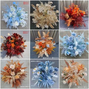 新款 婚庆路引婚礼布置婚礼堂艺舞台背景迎宾挂T台商场盆