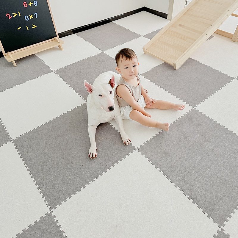 绒面拼接爬爬垫地毯卧室泡沬地垫宠物防滑毛绒儿童爬行垫入户门垫,居家布艺,地毯,淘宝优惠券,粉丝福利购,淘宝优惠卷