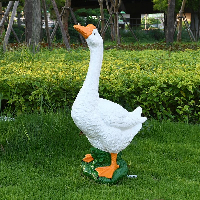 仿真鹅摆件别墅庭院花园草坪景观小品创意鸭子动物雕塑园艺装饰品
