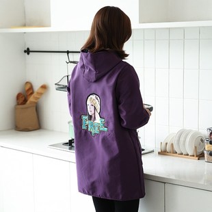 女士冬天上班外穿罩衣女式新款冬季加绒加厚围裙防脏女防水工作服