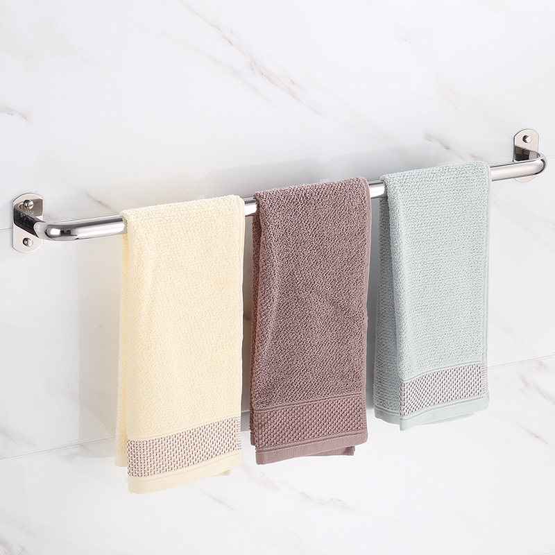 不锈钢侧装卫生间晾衣杆免打孔浴室挂衣杆墙上衣架墙壁单杆晾衣架