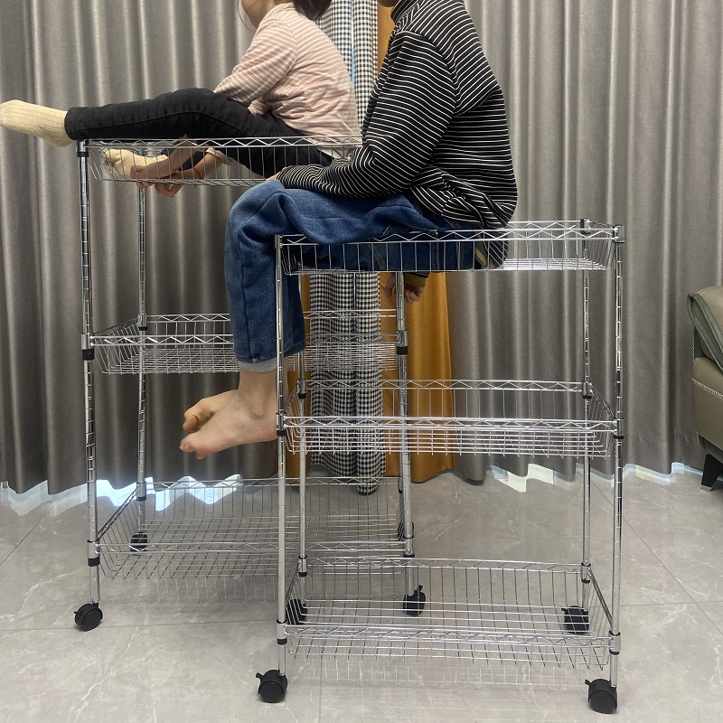 多肉专用花盆架玉露不锈钢色架阳台架子带轮可小推车网格花架