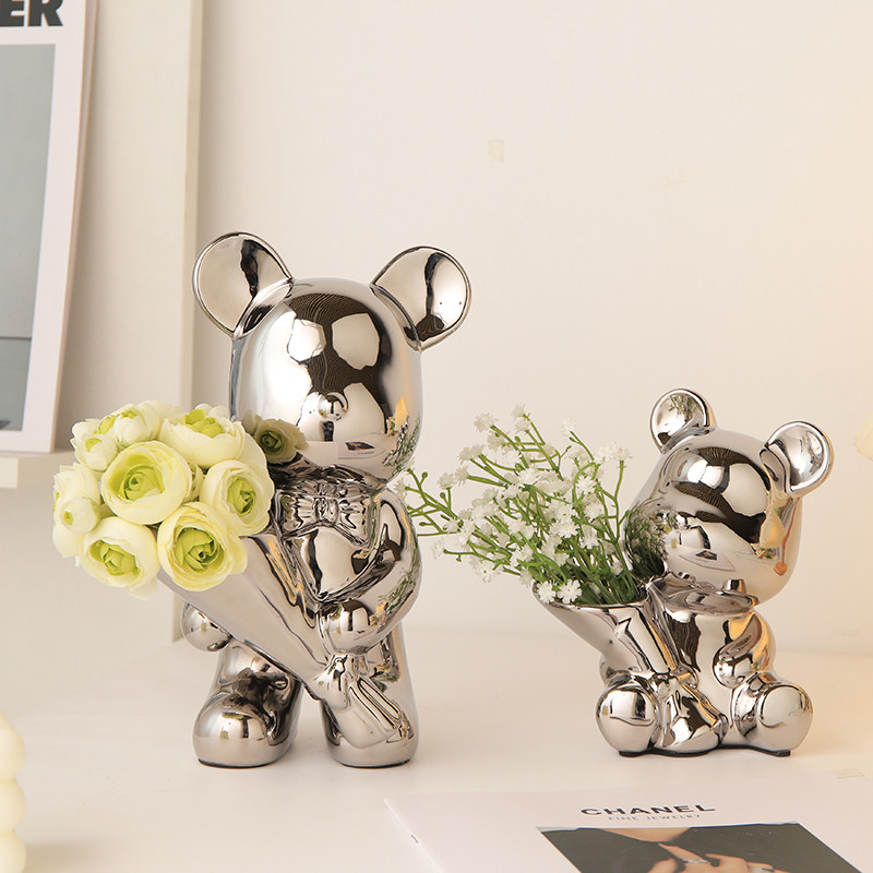 奶油风暴力熊捧酒柜玄关餐边电视柜家居客厅办公桌面装饰品,家居饰品,装饰摆件,淘宝优惠券,粉丝福利购,淘宝优惠卷