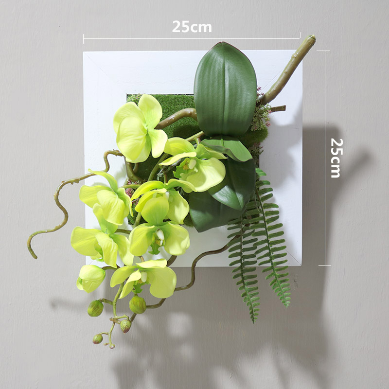 仿真植物壁挂墙面装饰挂件东南亚蝴蝶兰立体家居饰品书房客厅绿值