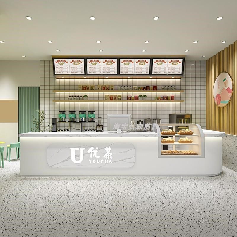 奶茶店蛋糕面包店吧台甜品店咖啡厅收银台前台酒店前台接待台定制
