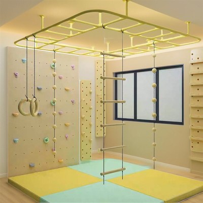 幼儿攀爬架攀岩墙儿童室内活动器材云梯训练架过道健身器材装修