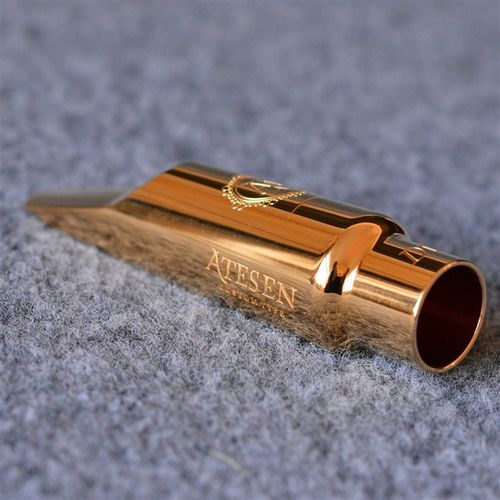 ATESEN阿特森DV中音金属萨克斯笛头黄铜镀金7号声音明亮容易吹奏