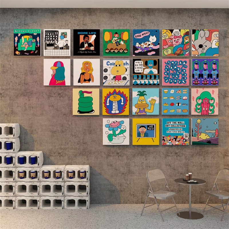 咖啡店厅角馆氛围布置in风墙面装饰画挂画贴纸软装饰品创意摆件