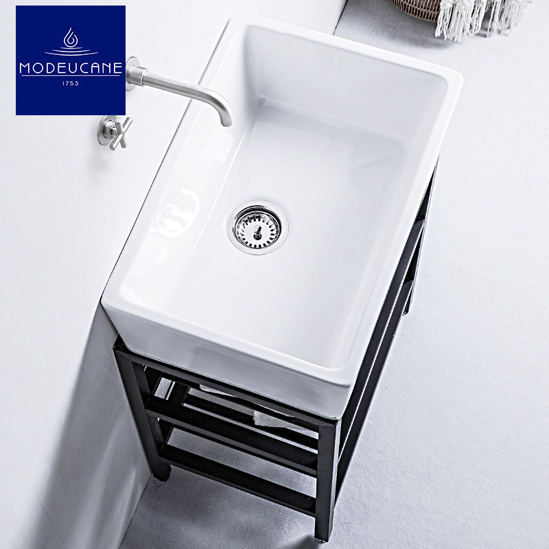 莫德卡恩MODEUCNE 孔落地洗手盆无孔陶瓷超深cm洗脸盆