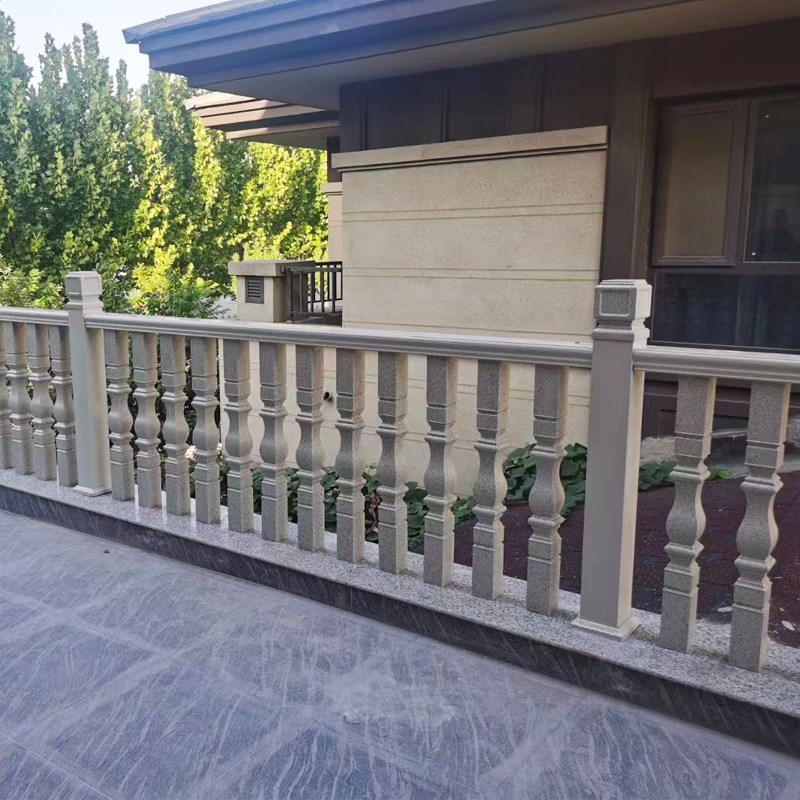 全铝室外阳台栏杆楼梯扶手护栏露台围栏家用加粗仿石中式围挡