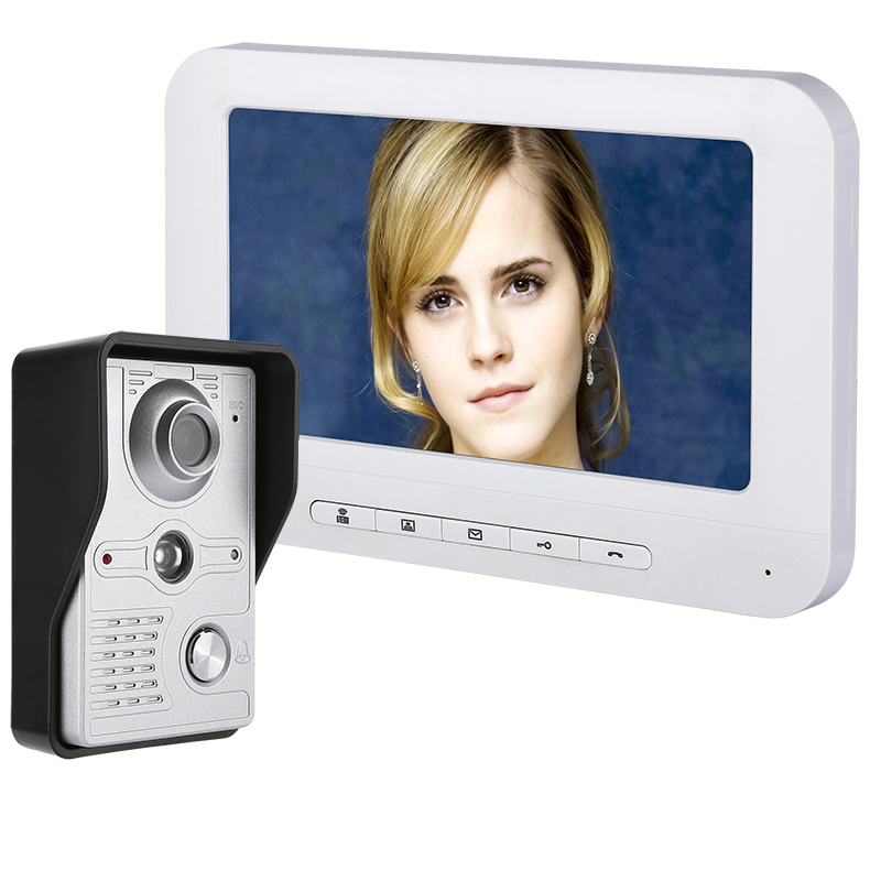 比西特可视门铃家用有线高清智能可视电话门铃一拖二可视对讲门铃