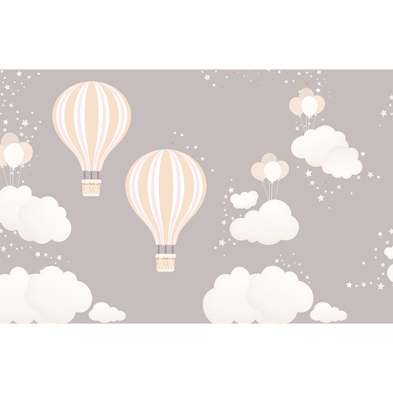 环保无缝墙布现代简约卧室男女孩温馨儿童房间床头背景墙定制壁画