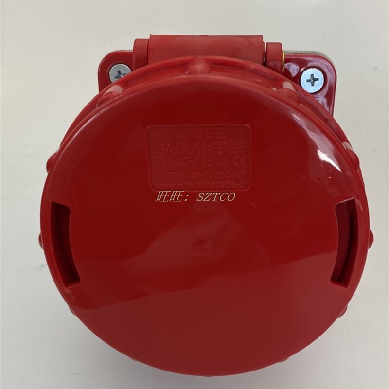 AJCEE防水航空工业插头插座AJ-135 5芯连接器63A 125A明装  暗装