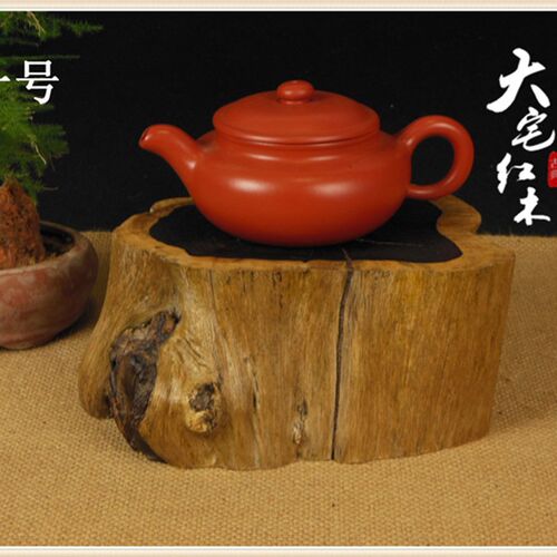 紫光檀天然原复古随形奇玉石小盆景紫砂壶实木底座