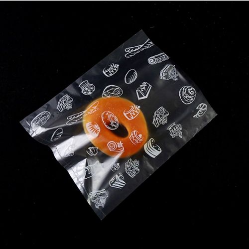 面包袋子烘焙包装半透明塑料现烤袋饭团西点打包袋平口磨砂面包袋