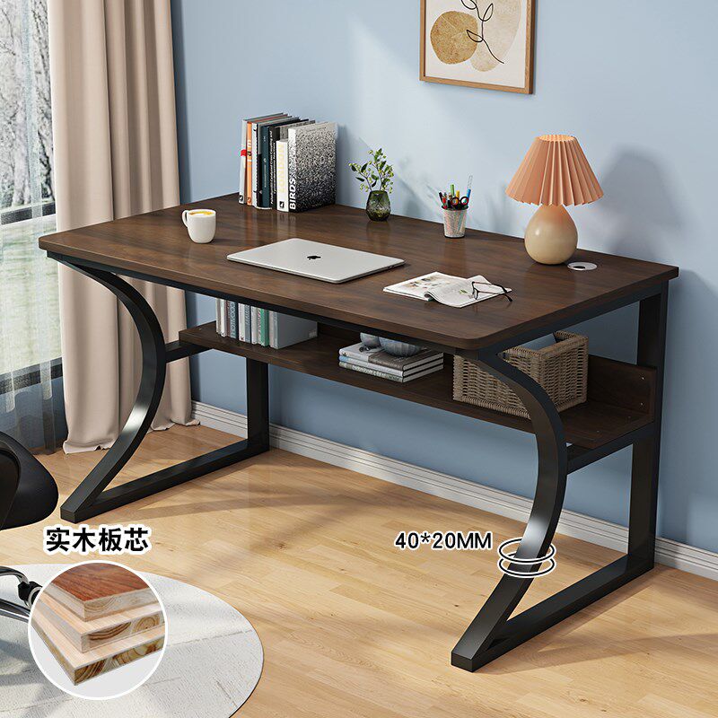 电脑桌台式卧室家用书桌简易办公桌实木生态桌子写字台学生学习桌