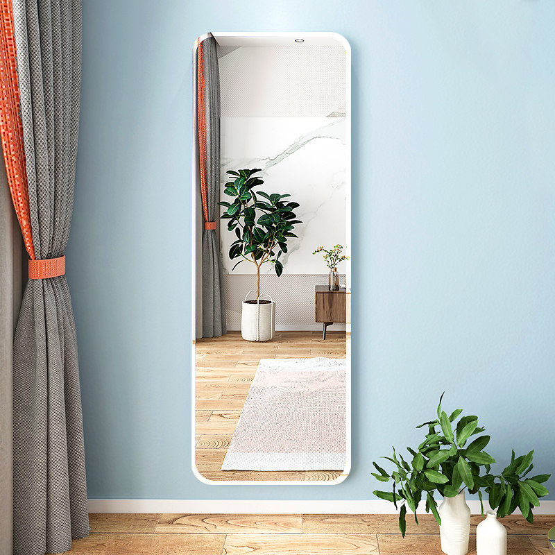 全身穿衣镜子贴墙自粘家用宿舍壁挂粘贴可以贴墙面的软纸试衣玻璃