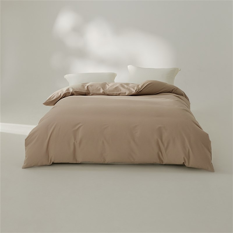 秋冬加厚简约纯色全棉50支双股长绒棉磨毛被套单件枕套床笠床单