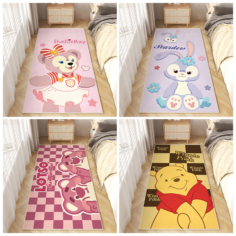 卡通卧室床边毯少女房间垫子客厅羊羔毛地毯毛绒地垫飘窗垫脚垫子