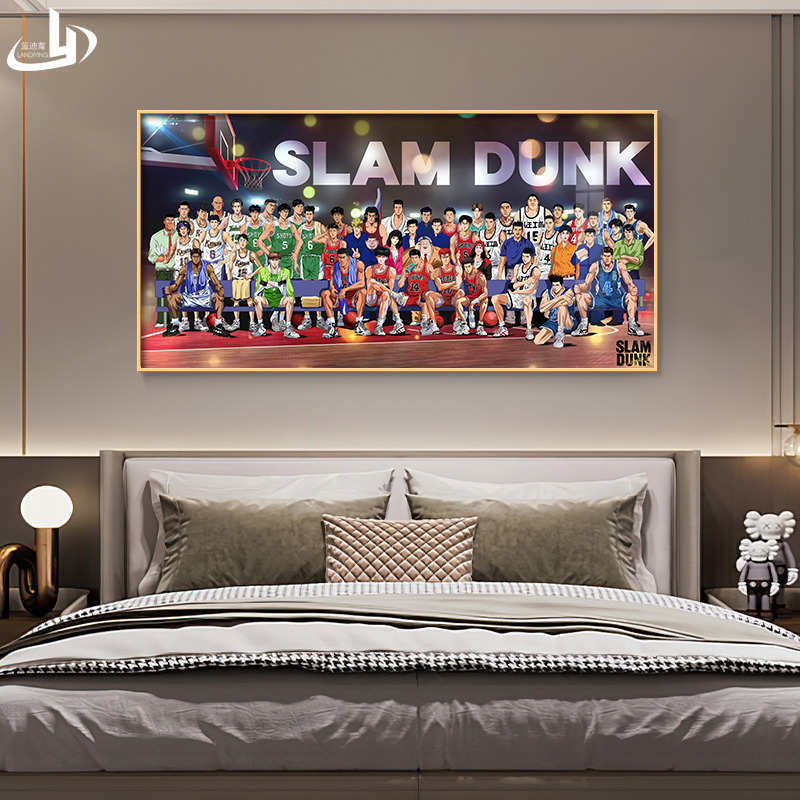 灌篮高手LED灯画全国大赛挂画客厅装饰画动漫全家福卧室发光壁画