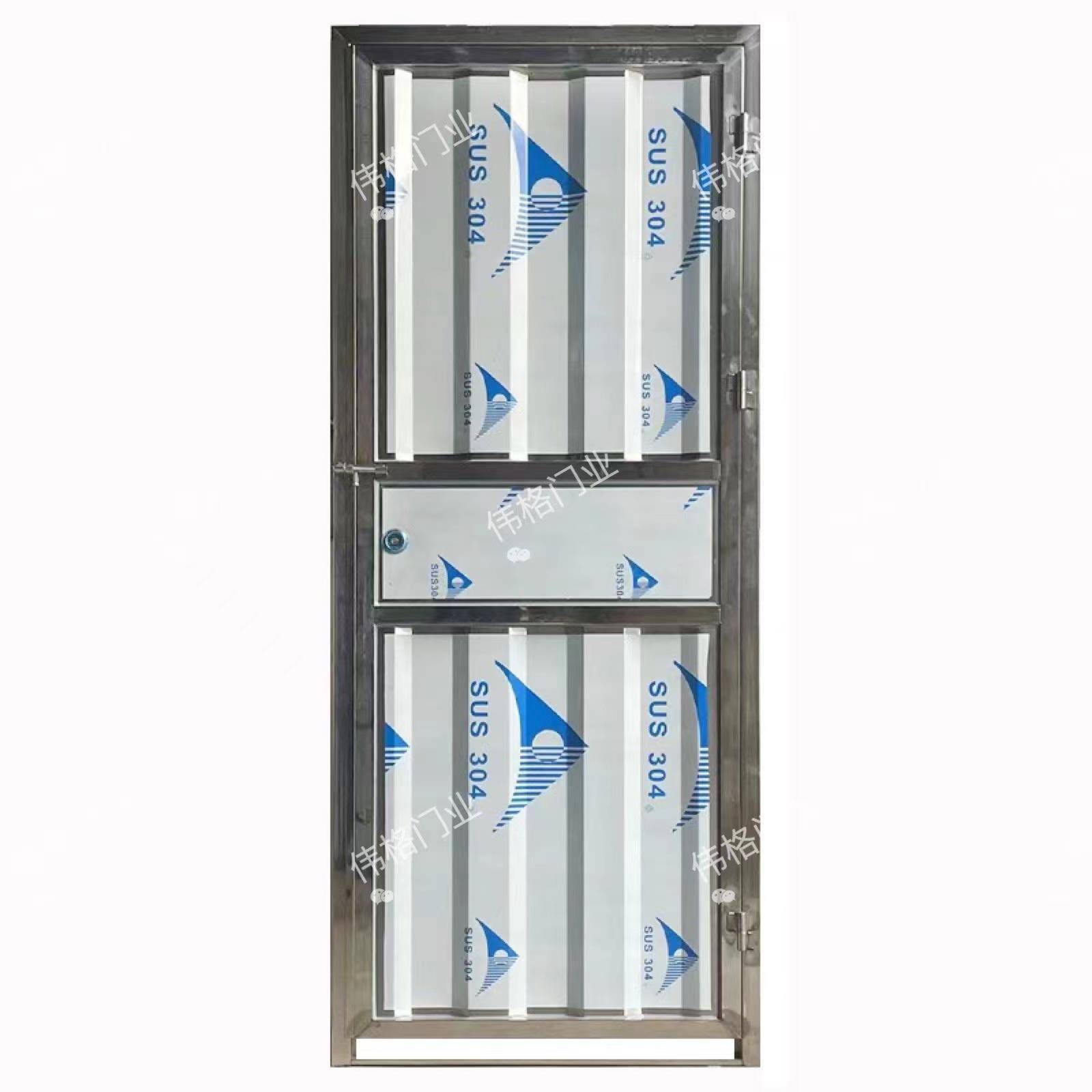 304不锈钢门厕所门出租房门阳台门工程门不锈钢单门平开门简易门