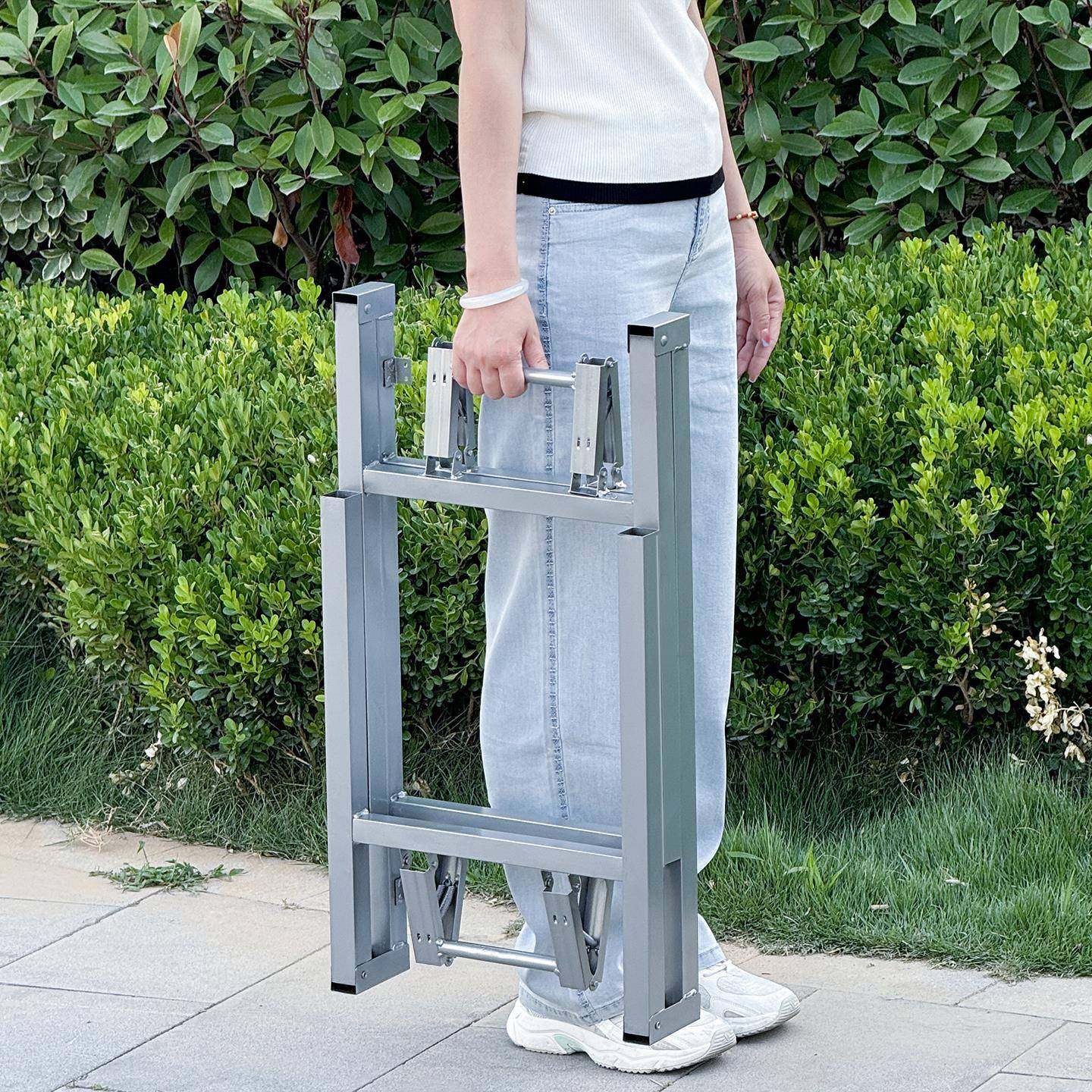 长方形折叠桌架子 简易折叠桌子腿 长桌腿支架 小桌子架子 桌支架