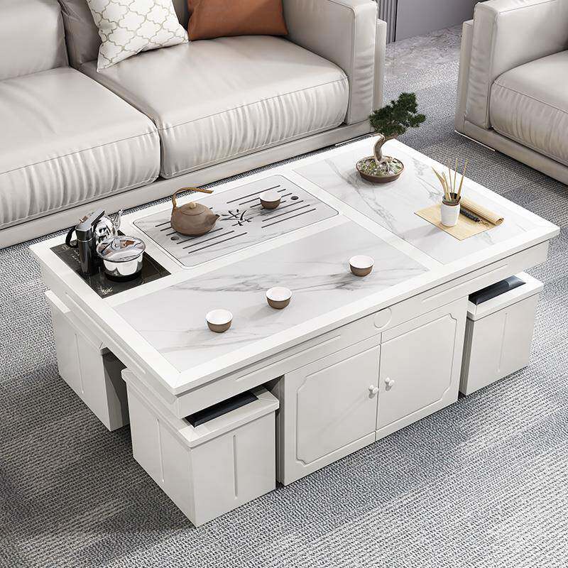 岩板功夫茶几带烧水壶茶桌椅茶具套组一体式家用客厅办公室泡茶台